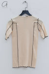BASERANGE ruffled ribbed cotton T-shirt BAS-TTO3-RB-SU24-KANO PINK TTO3-RB-000